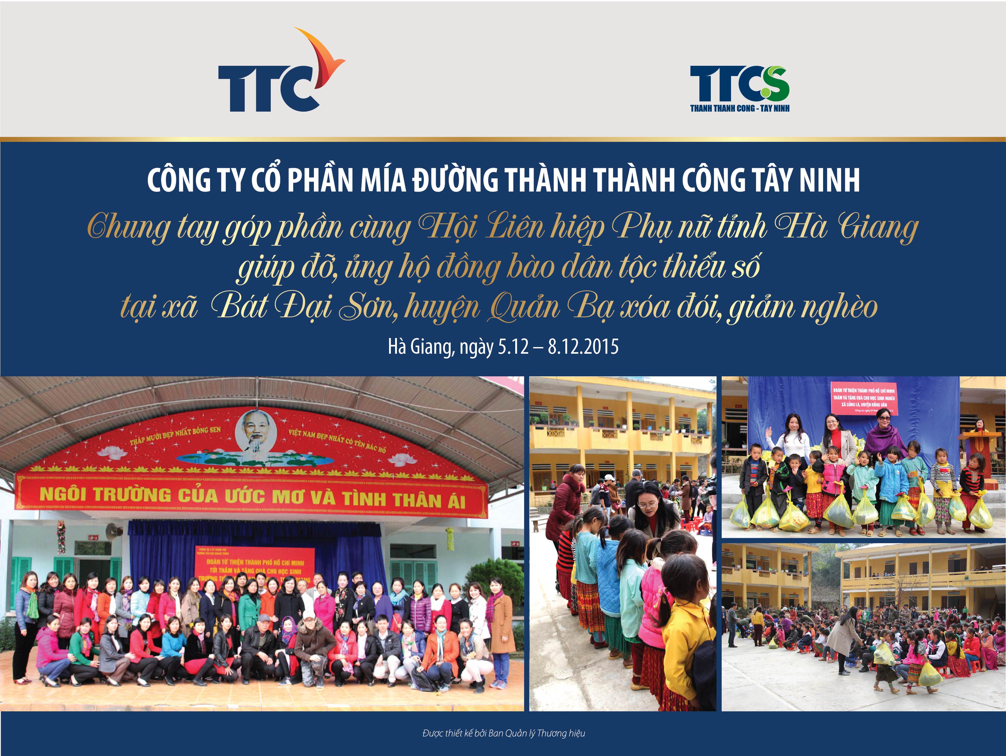 CTCP Mía đường Thành Thành Công Tây Ninh ủng hộ đồng bào dân tộc thiểu số tại xã Bát Đại Sơn, huyện Quản Bạ, tỉnh Hà Giang